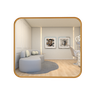 Espelho Retangular Grande Decorativo 90x80 Sala Banheiro Quarto Luxo Hall Sala - 2