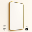 Ver imagem 2 de Espelho Retangular Grande Decorativo 90x80 Sala Banheiro Quarto Luxo Hall Sala