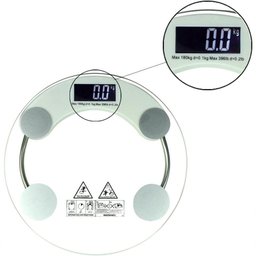 Balanca Digital Vidro Temperado 180kg Banheiro Academia Redonda - 3