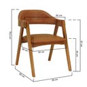 Ver imagem 6 de Conjunto Mesa Cone Ø150cm + 5 Cadeiras New York - Assento Estofado Corano Marrom Mescla