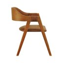 Ver imagem 7 de Conjunto Mesa Cone Ø150cm + 5 Cadeiras New York - Assento Estofado Corano Marrom Mescla