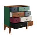 Ver imagem 3 de Cômoda 8 Gavetas - Cor: Verde/colorido