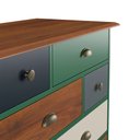 Ver imagem 4 de Cômoda 8 Gavetas - Cor: Verde/colorido