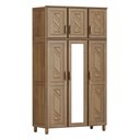 Ver imagem 4 de Guarda-roupa 6 Portas Espelho Cama Cômoda Madeira Imbuia