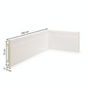 Ver imagem 2 de Rodapé de Poliestireno 10CMX15MMX2,40m Frisado Nfr Branco Ruffino