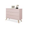 Cômoda Old Retro 3 Gavetas MDF com Corrediça Telescopica Rose Acetinado - 2