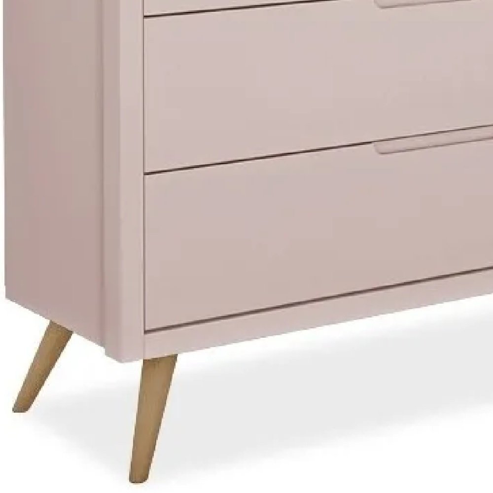 Cômoda Old Retro 3 Gavetas MDF com Corrediça Telescopica Rose Acetinado - 3