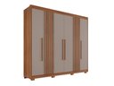 Ver imagem 2 de Guarda Roupa Casal Ripado com 6 Portas e 6 Gavetas Granada - Salleto Cinamomo/off White
