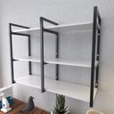 Ver imagem 1 de Prateleira industrial com três níveis cor branco 68x30x90