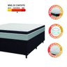 Cama Box Baú Casal Colchão Molas Ensacadas Real 138x188x68cm Preto/Cinza - Suporta até 130Kg - 6