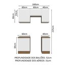 Ver imagem 4 de Armário de Cozinha Compacta 160cm Rustic/Branco Glamy Madesa 07