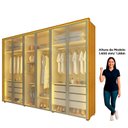 Ver imagem 6 de Guarda-roupa Casal 6 Portas Reflecta com Led e Pés 100% Mdf Lumina