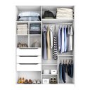 Ver imagem 2 de Guarda Roupa Solteiro Splendido 2 Portas 3 Gavetas Branco Absoluto Semi Fosco - Zanzini
