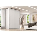 Ver imagem 3 de Guarda Roupa Solteiro Splendido 2 Portas 3 Gavetas Branco Absoluto Semi Fosco - Zanzini