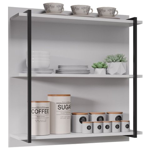 Painel Industrial Multiuso 3 Prateleiras Cler M05 Branco - Inoviza