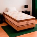 Ver imagem 1 de Cama Box Baú Solteiro Bege e Colchão Victory Molas Vstore