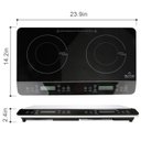 Ver imagem 7 de Duxtop Fogão de Indução Portátil com Tela Lcd, 1800w, Duplo Queimador (preto)