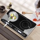 Ver mais imagens de Duxtop Fogão de Indução Portátil com Tela Lcd, 1800w, Duplo Queimador (preto)