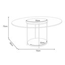 Ver imagem 4 de Home Suspenso Zenith Cinamomo Off White e Mesa de Centro Sky com Tampo de Vidro e Aparador Infinity