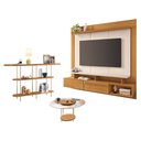 Ver imagem 1 de Home Suspenso Zenith Cinamomo Off White e Mesa de Centro Sky com Tampo de Vidro e Aparador Infinity