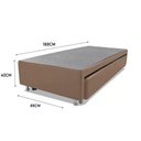 Ver imagem 2 de Cama Box Bicama Auxiliar Solteiro Sintético Espuma 8cm 40x88x188 Bege