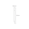 Rodapé de Poliestireno 20cm x 15mm x 2,40m Frisado NFR Rodapés - 3