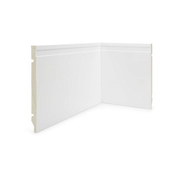 Rodapé de Poliestireno 20cm x 15mm x 2,40m Frisado NFR Rodapés - 1