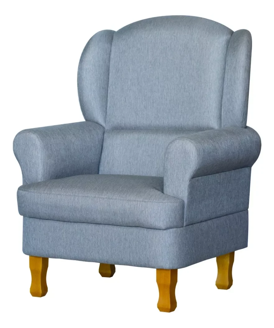 Ver imagem 4 de Poltrona de Amamentação Fixa com Pés de Madeira e Puff Baú Linho Cinza Xodó - Harmônica Móveis