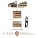 Ver imagem 5 de Cozinha Compacta Modulada 3 Peças com Nicho Decorativo Isabelle Bege/Freijó/Arenas