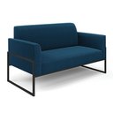 Ver imagem 2 de Sofá 2 Lugares Namoradeira Industrial Alta Preto Marisa Bouclê Azul