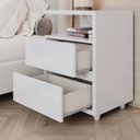 Ver imagem 5 de Mesa de Cabeceira Campeche 2 Gavetas Branco
