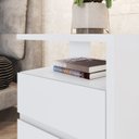 Ver imagem 7 de Mesa de Cabeceira Campeche 2 Gavetas Branco