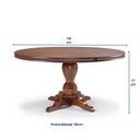 Ver imagem 3 de Mesa de Jantar Redonda 116x116cm Manchester Linz Móveis - Imbuia Glazer
