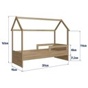 Ver imagem 3 de Cama Infantil Montessoriana Casinha Aveiro Oak com Colchão D23 Incluso