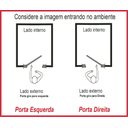 Ver imagem 4 de Kit Porta de Madeira Frisada com Puxador Lado Direito 210x80cm Branco Allo Esquadrias