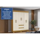 Ver imagem 2 de Guarda Roupa Solteiro 6 Portas e 2 Gavetas Maya Cinamomo - Acp