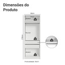 Ver imagem 3 de Guarda-roupa Modulado 2 Portas 2 Gavetas 1 Cabideiro Branco Neo Madesa