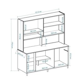 Cozinha Compacta 8 Portas 1 Gaveta Bianca Espresso Móveis - 3