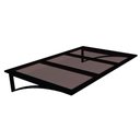 Ver imagem 1 de Toldo Fixo Policarbonato Alveolar Bronze - 2,50m X 1,50m - Estrutura Preta