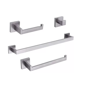 Kit Acessórios Banheiro Aço Inox 304 Luxo 4 Peças Prata - Brinovar