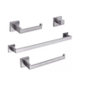 Kit Acessórios Banheiro Aço Inox 304 Luxo 4 Peças Prata - Brinovar - 1