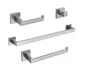Ver imagem 1 de Kit Acessórios Banheiro Aço Inox 304 Luxo 4 Peças Prata - Brinovar