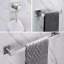 Ver imagem 6 de Kit Acessórios Banheiro Aço Inox 304 Luxo 4 Peças Prata - Brinovar