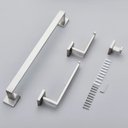 Ver imagem 7 de Kit Acessórios Banheiro Aço Inox 304 Luxo 4 Peças Prata - Brinovar