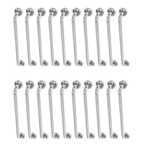 Alça de Apoio 80cm Barra Inox Kit 20 Unidades Idoso Acessibilidade Cadeirante Banheiro Box Quarto Co