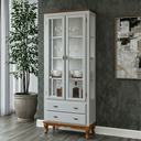 Ver imagem 3 de Cristaleira com 2 Portas 2 Gavetas Exclusive Cinza - Imbuia