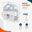 Ver imagem 4 de Treliche Casinha Dos Sonhos com Fechamento Inferior Branco em Madeira Maciça Branco | Azul Housin