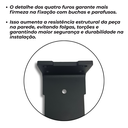 Ver imagem 2 de 8 Fixadores de Parede Mão Francesa para Prateleira 20cm Formato Largo Estilo Invertido Preto