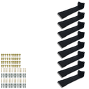 Ver imagem 1 de 8 Fixadores de Parede Mão Francesa para Prateleira 20cm Formato Largo Estilo Invertido Preto