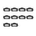 Ver imagem 1 de Kit 10 Spots de Embutir Quadrado Plano Preto 9cm LED 5W 4000k Bivolt